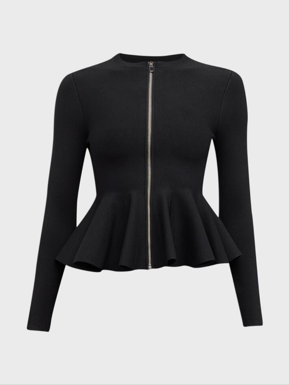 A.L.C Nicola Zip Front Peplum Cardigan Size XS